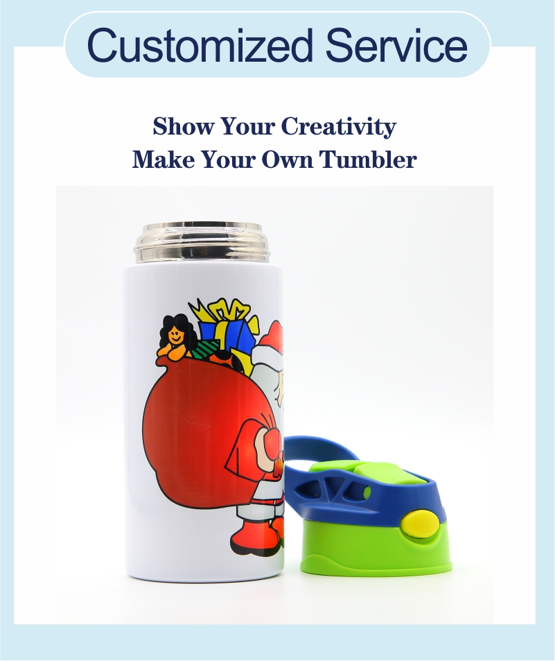 tumbler sippy cup that can be personalized for kids with bright sublimation effect
