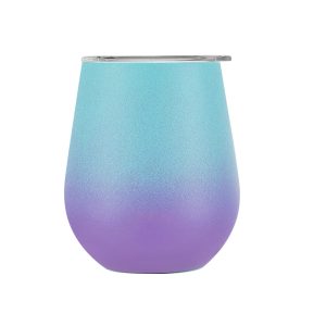 Custom Color Double Walled Egg Shaped Wine Tumbler 1