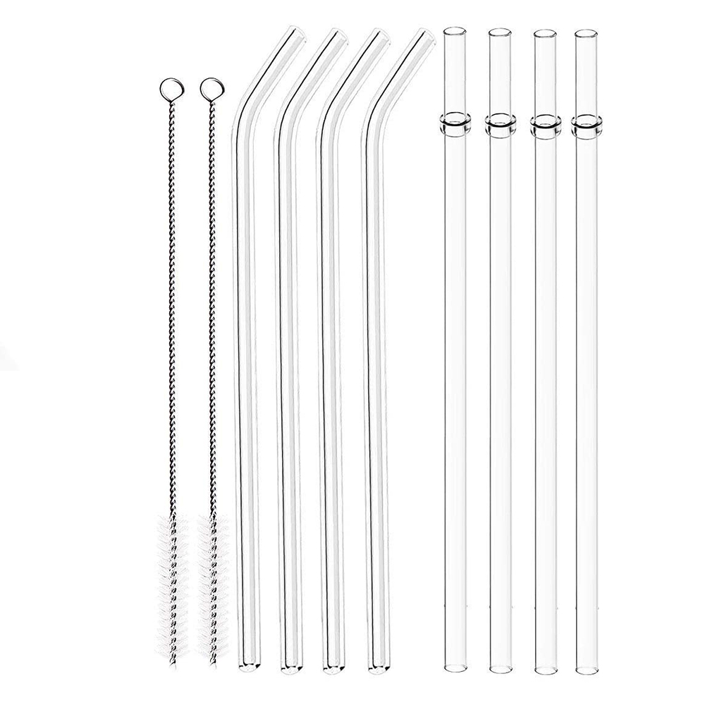 BPA Free Reusable Plastic Acrylic straw with Ring 50pcs