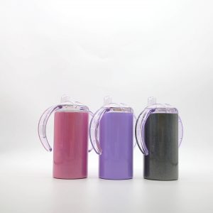 TWO LIDS! 12oz Sublimation Sippy Cups With Flat Lids & Handle Lids  Stainless Steel Straight Water Glasses Double Insulated Mugs Kids Cups A12  From Hc_network004, $5.71