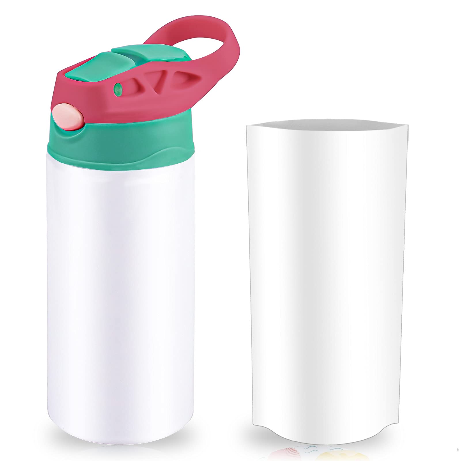 red-aqua sippy cup water bottle for kids 12oz