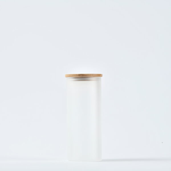 18oz Gradient Frosted Glass Tumbler with Bamboo Lid