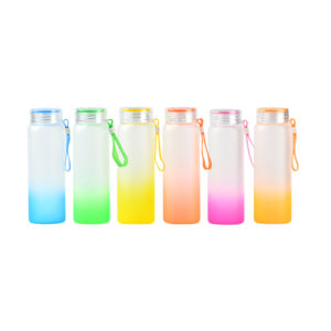 17oz Colorful Gradient Frosted Sublimation Blank Glass