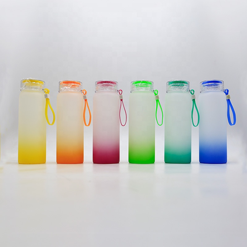 17oz Colorful Gradient Frosted Sublimation Blank Tumblers