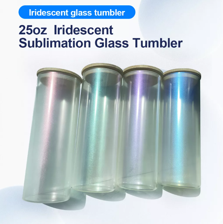 25oz Iridenscent Sublimation Glass