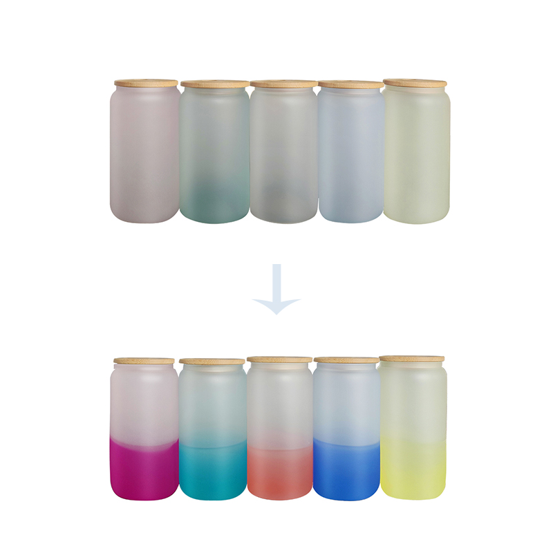 Set of 5 Color Changing Kids Cups with Colored Straws - 16oz Mini