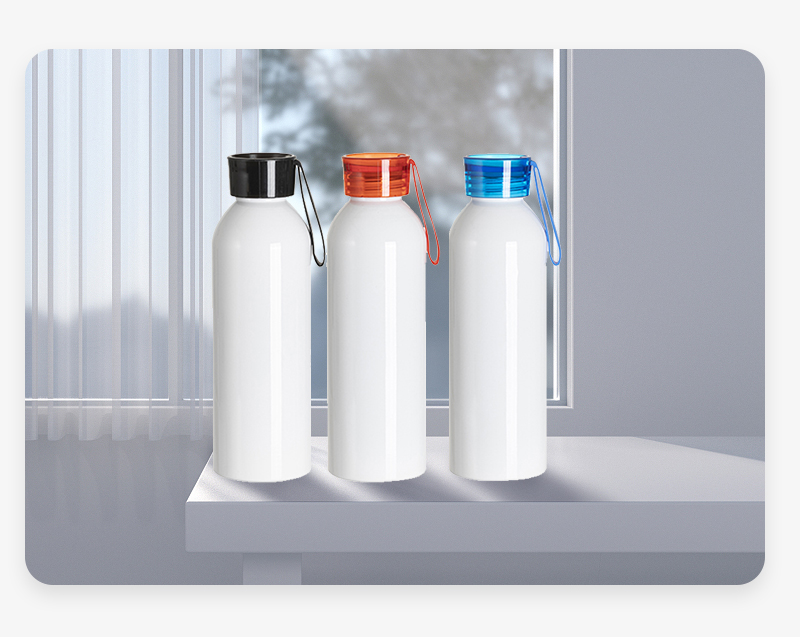 20oz Sublimation Tumblers Blanks White Aluminium Water Bottle with Lid