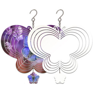 Double-Sided Butterfly Sublimation Blanks Aluminium Wind Spinner