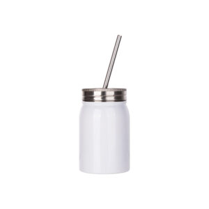 Stainless Steel Water Bottle Mason Tumbler with Straw