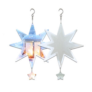Light Star Double-Sided Reflective Wind Turn Sublimation Blanks Stainless Steel Wind Spinner