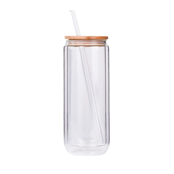 16oz double wall glass can