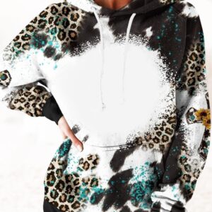 Style A Sublimation Blank Tie Dye Pullover Faux Bleached Hoodies