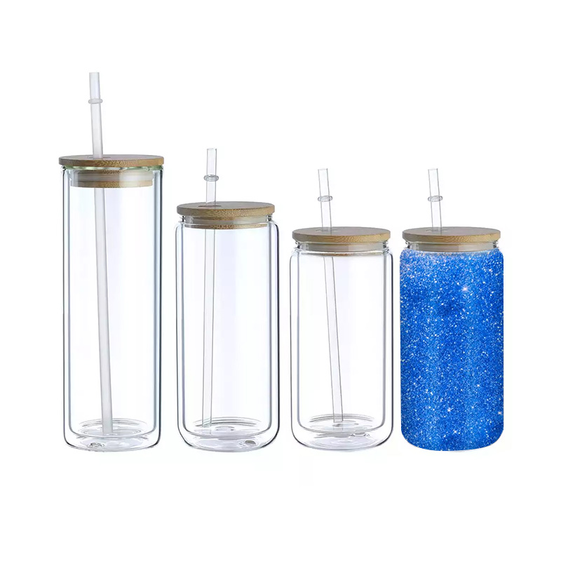 20/30oz Glitter Sublimation Tumbler Vacuum Insulated Bottle In Bulk  Straight Tumbler