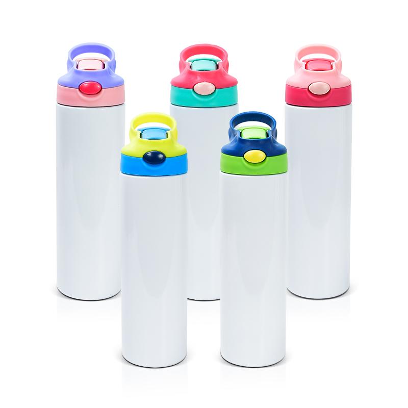 20oz Sublimation Sippy Cup Stainless Steel Flip Top Water Bottle