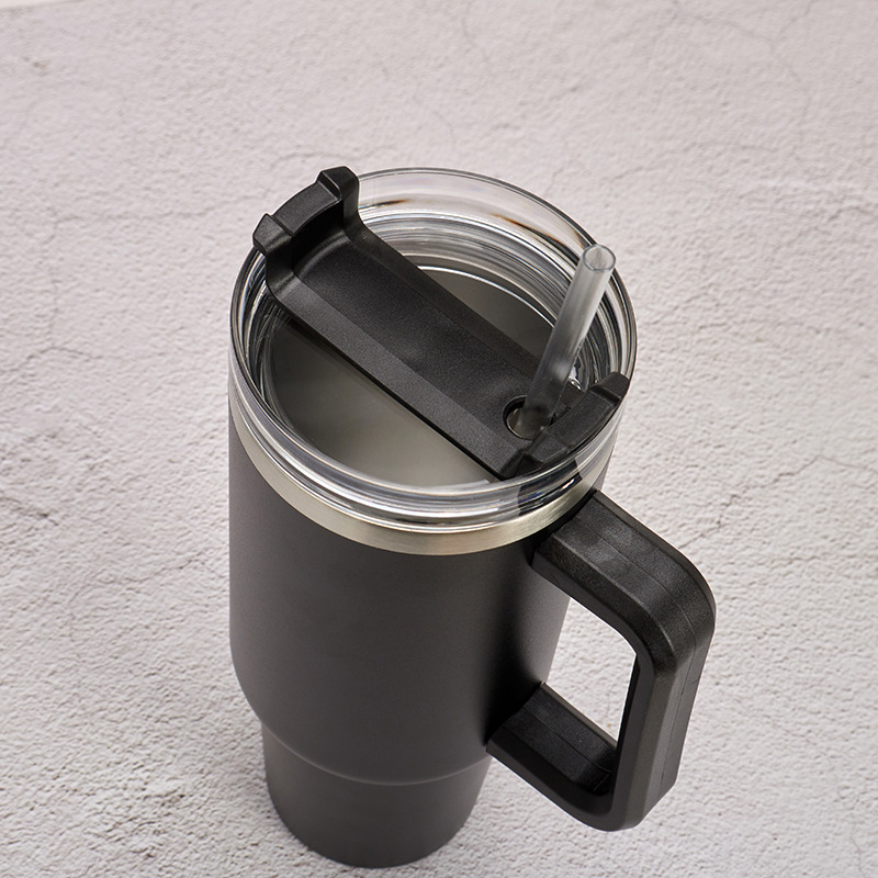 Car Tumbler Cup With Handle 40oz And Lid Silicone, Stainless Steel Travel  Mug Insulated Hot or Iced For Tea Coffee Gift, Large Capacity Car Cup With