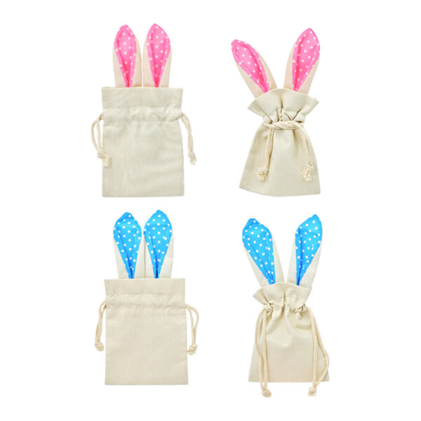 Sublimation Easter Drawstring Bunny Bag with Rabbit Ears