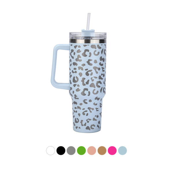 Stanley 40oz Leopard Tumbler with Handle
