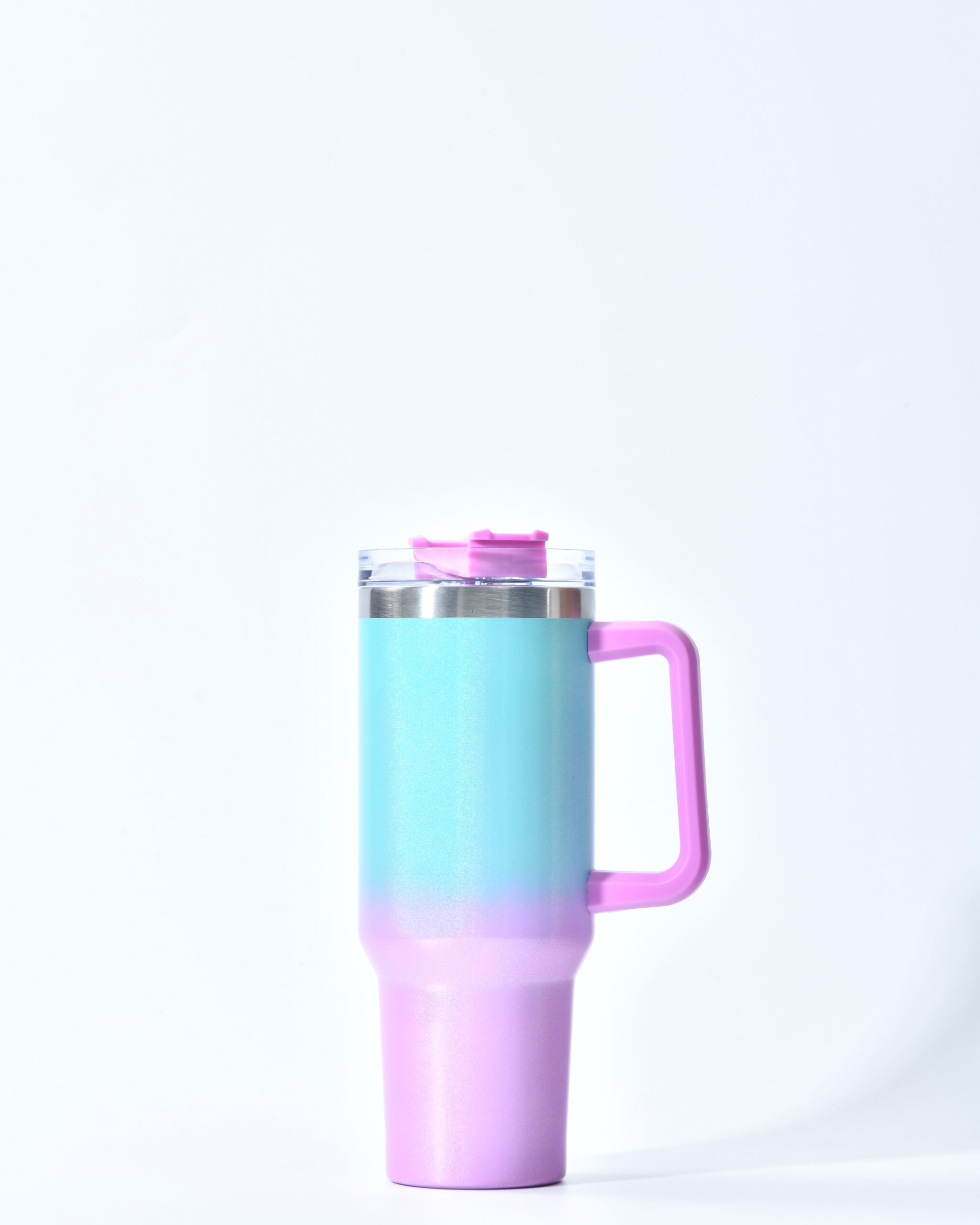 Exclusive Stanley Tumbler Glitter 40oz Cup Purple-aqua Gradient