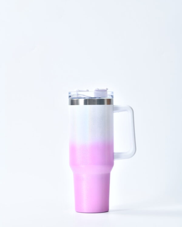 Gradient Glitter Sublimation 40oz Tumblers with Handle