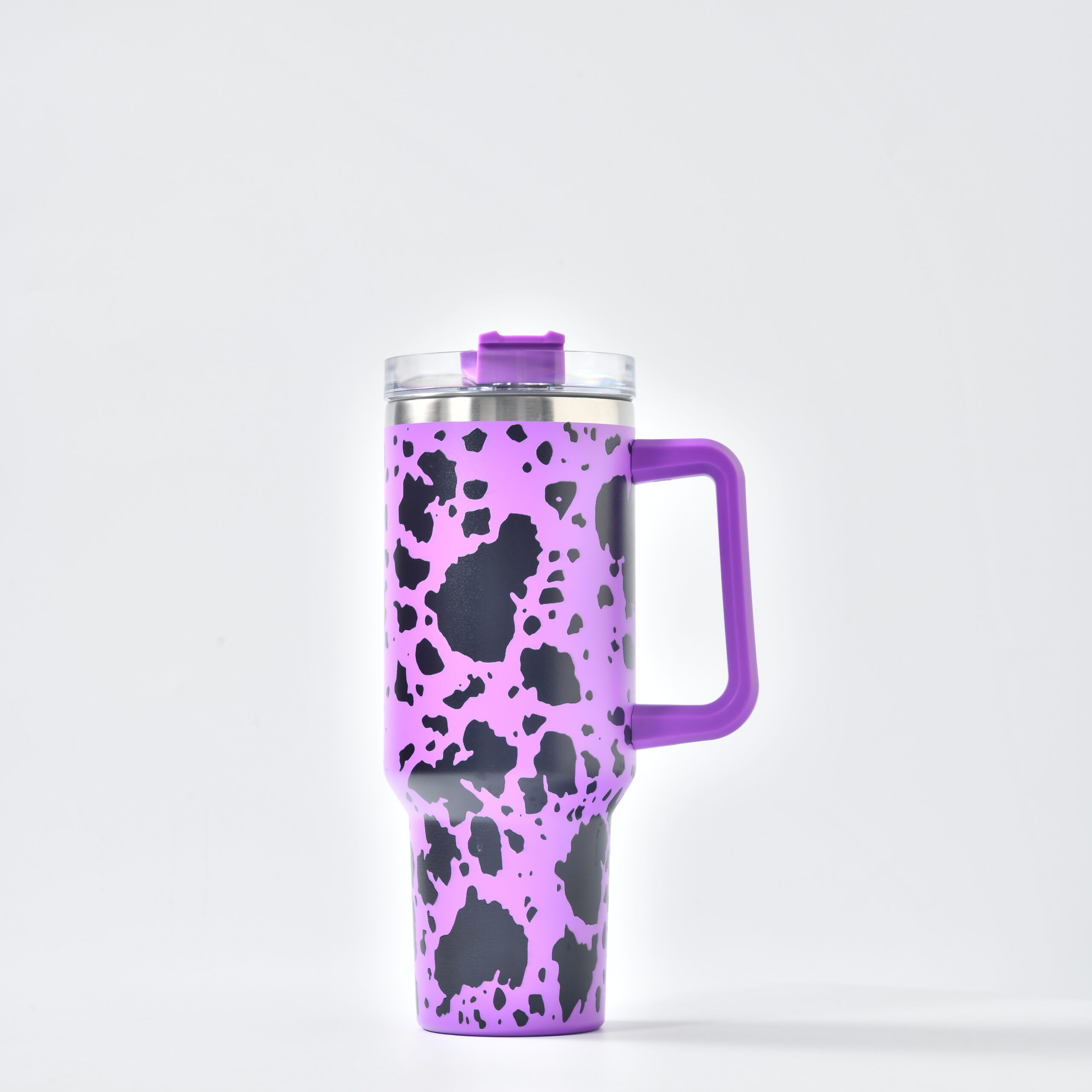 QEAGVJ 40oz Cow print Insulated Tumbler With Lid and