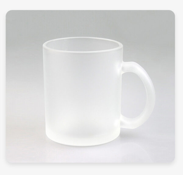 11oz Frosted Glass Mug with Handle