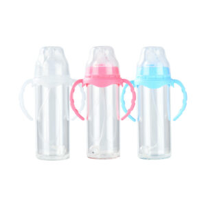8oz Sublimation Baby Feeding Glass Sippy Cup