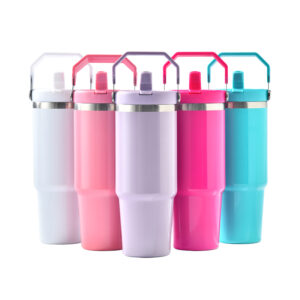 30oz Stainless Steel Tumblers with Portable Handle Travel Mug