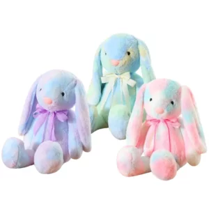 Easter Rabbit Plush Bunny Long Ear Colored Stuffed Soft Bedtime Toys