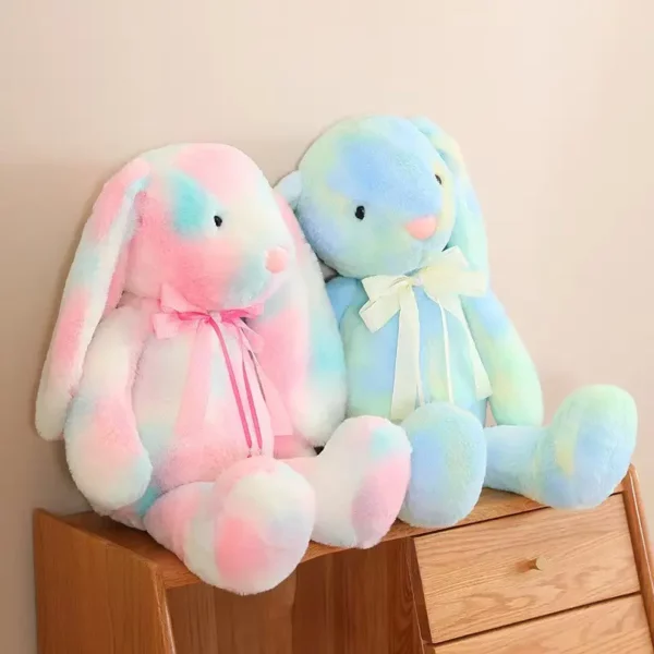 Easter Rabbit Plush Bunny Long Ear Colored Stuffed Soft Bedtime Toys