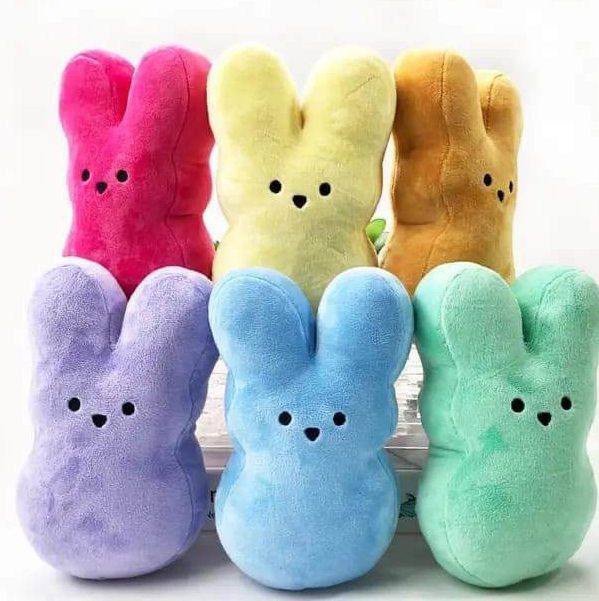 Peep Easter Bunny Doll Soft Plush Stuffed Rabbit Animal Toy