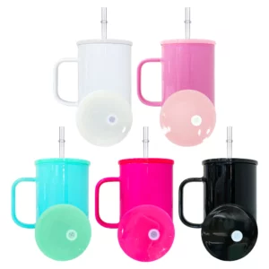 17oz Sublimation Dark-Colored Glass Mug with Handle