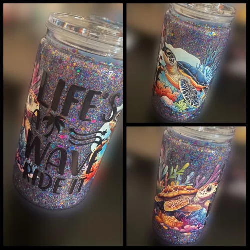 Wholesale Pre-Drilled 12/16/20oz Sublimation Snow Globe Glass Can photo review
