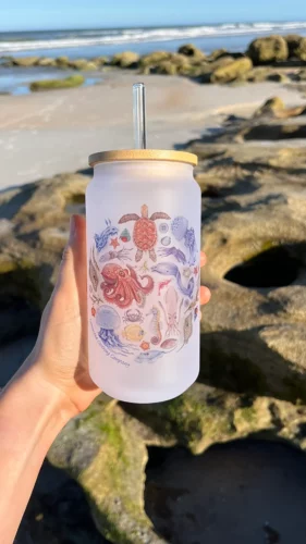 Can Shaped Sublimation Beer Can Glass With Bamboo Lid Wholesale 16/20oz photo review