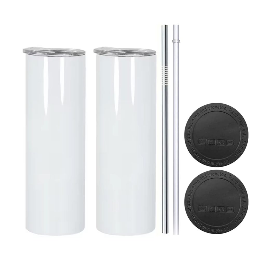 Buy HTVRONT Sublimation Tumblers 20 OZ Skinny Straight - 8 Pack Sublimation Blanks Tumbler 20 Oz Sublimation Tumbler With Sublimation Paper