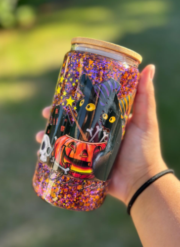 Wholesale Pre-Drilled 12/16/20oz Sublimation Snow Globe Glass Can photo review