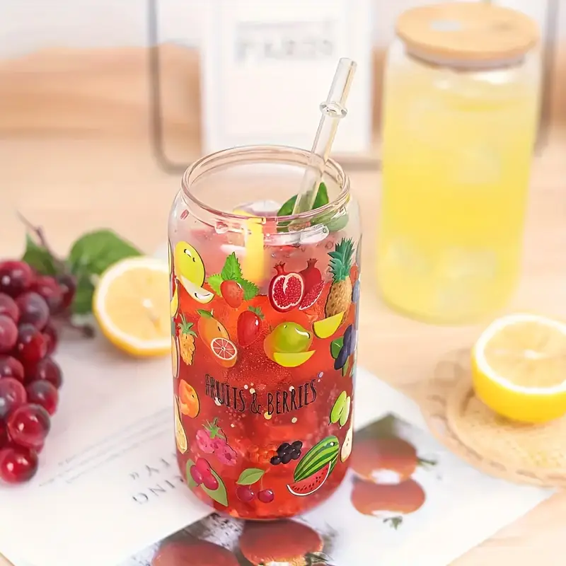 Real Shots of 16/20oz Can Shaped Sublimation Beer Can Glass With Bamboo Lid