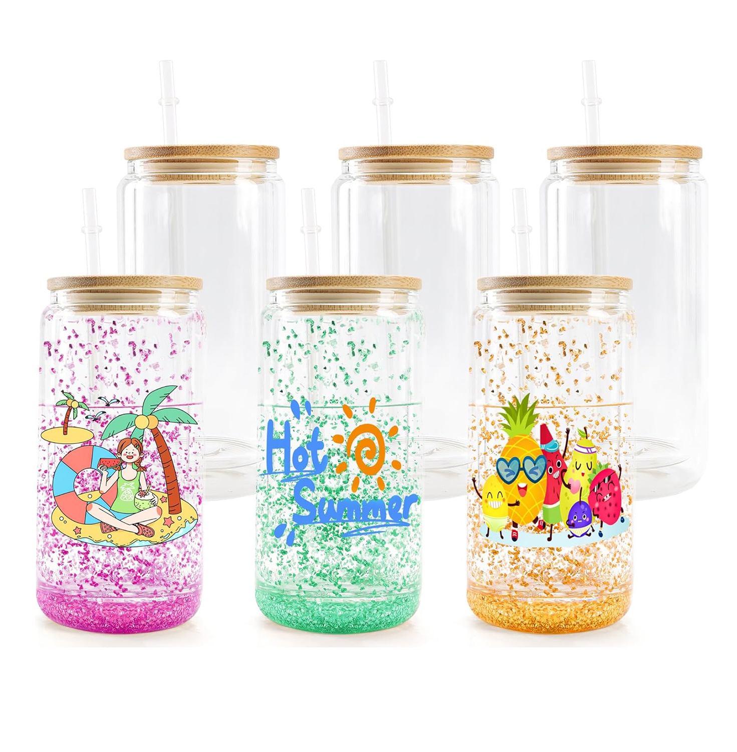 12/16/20oz Pre-Drilled Sublimation Snow Globe Glass Can