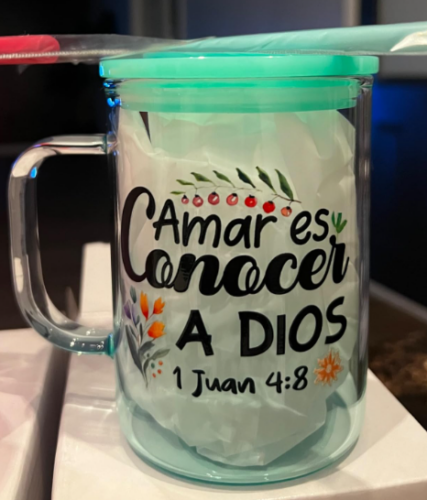 17oz Sublimation Transparent Gradient Glass Mug with Handle photo review