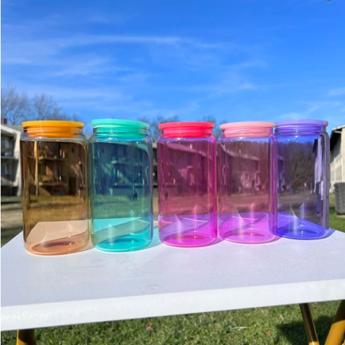 16oz Transparent Dark-Colored Plastic Jelly Soda Can with PP Lids photo review