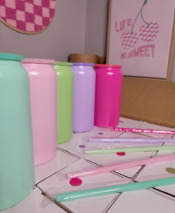 16oz Glossy Sublimation Stainless Steel Soda Beer Can with Colored PP Lids photo review