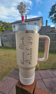 16pcs Sublimation Blank Stanley Dupe 40oz Tumbler with Handle Stainless Steel Car Cup H1.0&2.0 photo review