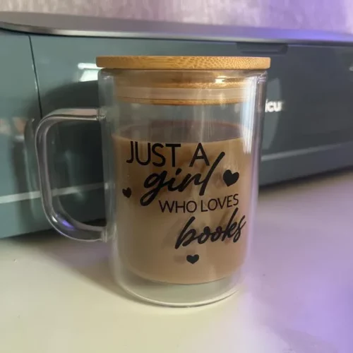 15oz Clear Sublimation Snow Globe Glass Mug with Handle photo review