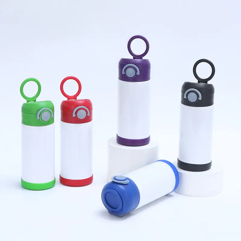 display-of-12oz-sublimation-flip-top-tumblers-kids-milk-cup-stainless-steel-water-bottle