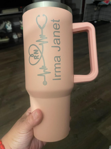 16pcs Adventure Quencher Reusable Insulated Stainless Steel Sublimation 40oz Tumbler with Handle photo review