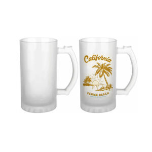 Wholesale 16oz Matte Sublimation Glass Cup with Handle