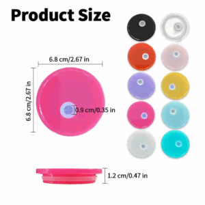 Mixed Colors Plastic Replacement Lids for 16oz Glass Can Mixed Colors Plastic Replacement Lids for 16oz Glass Can