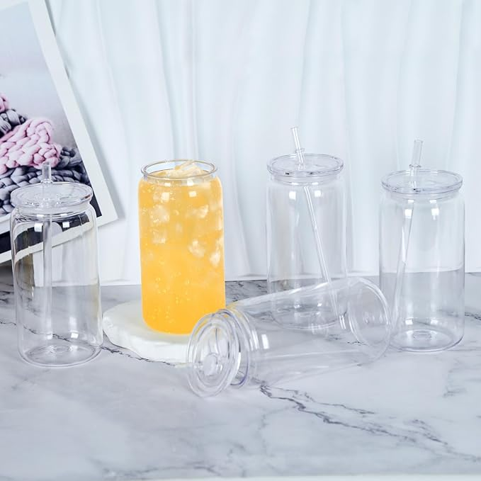 16oz Transparent Acrylic Plastic Libbey Beer Can