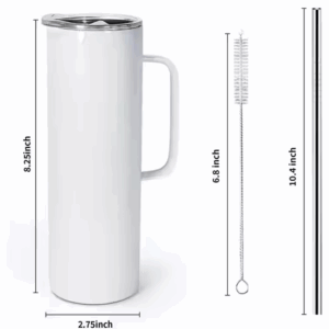 Sublimation Skinny Tumblers 20oz Coffee Mug With Handle