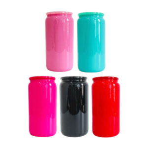 16oz Dark-Colored Sublimation Glass Can