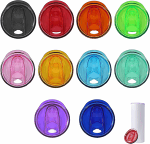 Mixed Colors Plastic BPA Free Replacement Lids for 20oz Skinny Tumblers